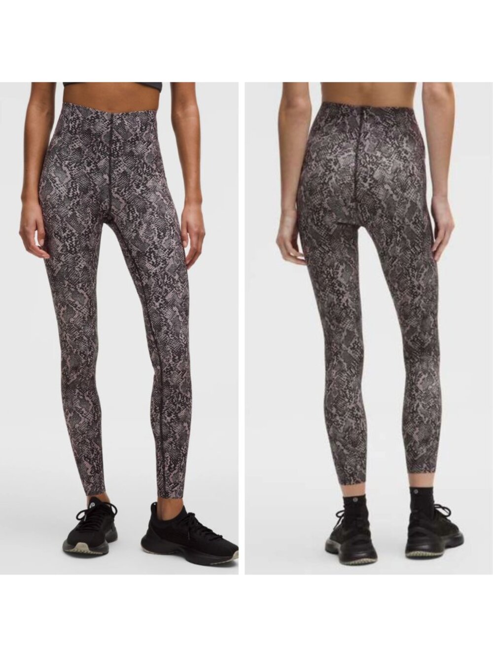 Lululemon Glow Up Super-High-Rise Tight 25" Snake Structure Grey Multi